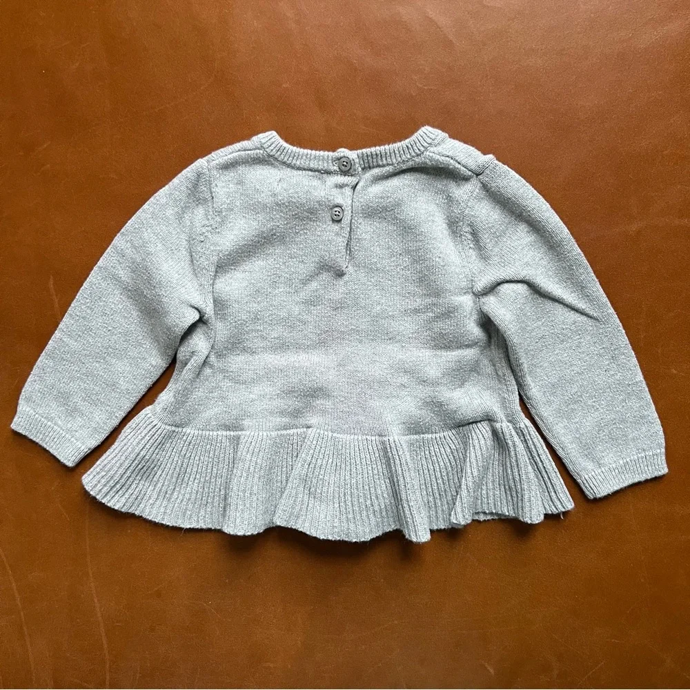 GAP Baby Heart Cotton Peplum Sweater, 6-12mo